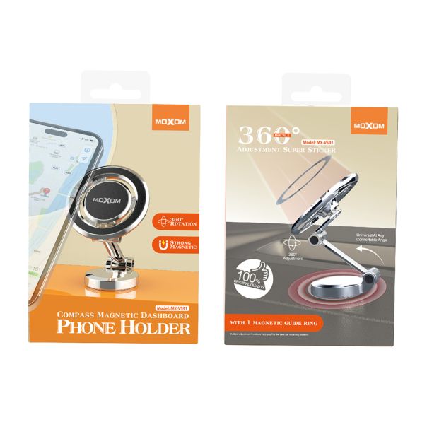 MOXOM Držač za mobilni telefon MX-VS91 magnet, crna - D2025