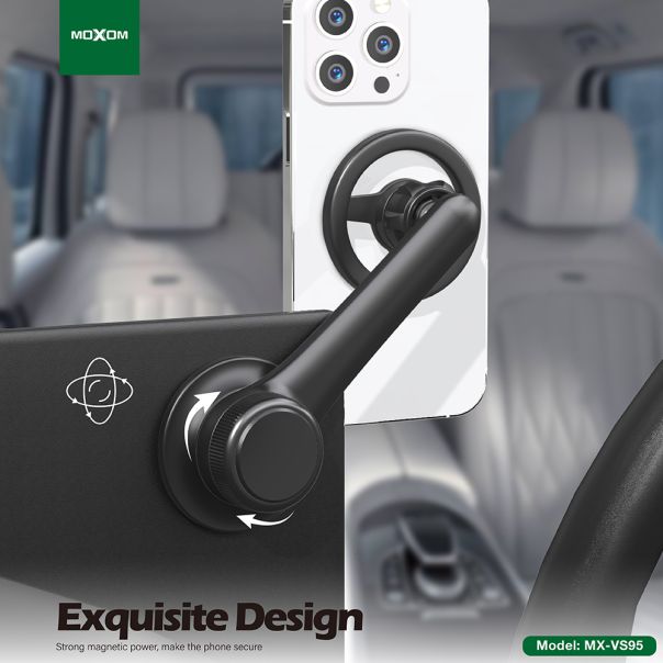 MOXOM Držač za mobilni telefon MX-VS95 magnet, crna - D2026