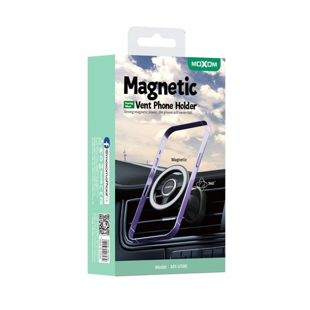 MOXOM Držač za mobilni telefon MX-VS96 magnet, crna - D2029