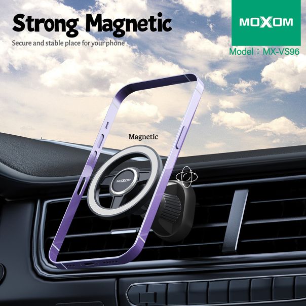 MOXOM Držač za mobilni telefon MX-VS96 magnet, crna - D2029
