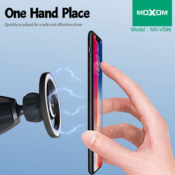MOXOM Držač za mobilni telefon MX-VS96 magnet, crna - D2029