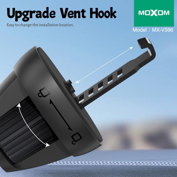 MOXOM Držač za mobilni telefon MX-VS96 magnet, crna - D2029