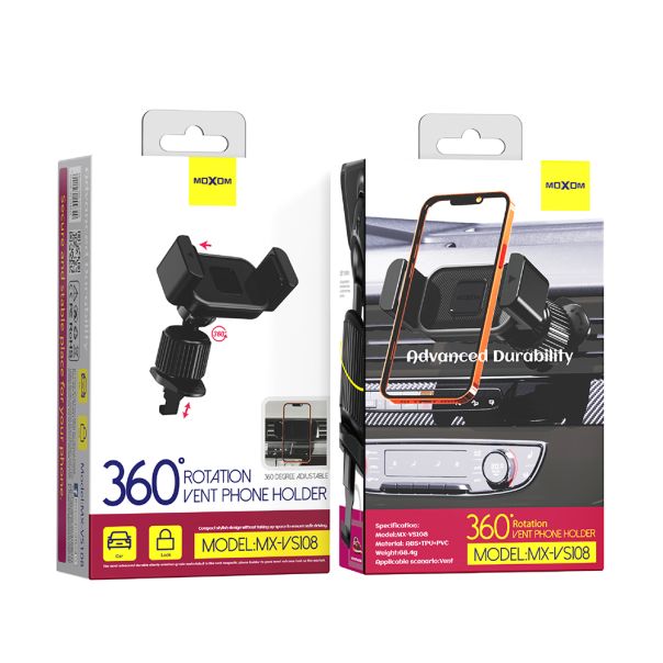MOXOM Držač za mobilni telefon MX-VS108 ventilacija, crna - D2030