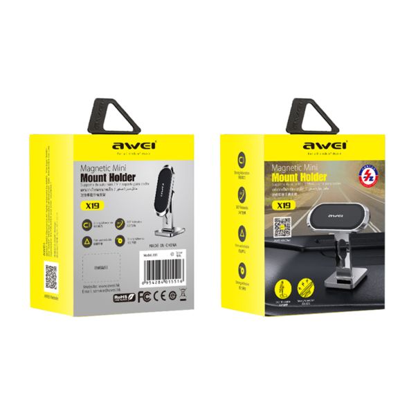 Držač za mobilni telefon AWEI X19, srebrna - D2047