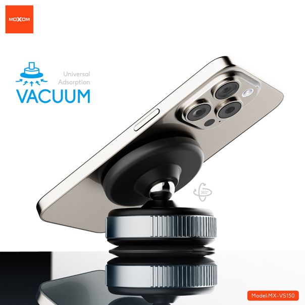 MOXOM Držač za mobilni telefon MX-VS150 magnet i vakum, crna - D2052