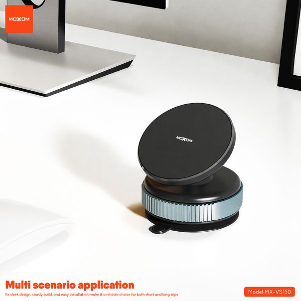 MOXOM Držač za mobilni telefon MX-VS150 magnet i vakum, crna - D2052