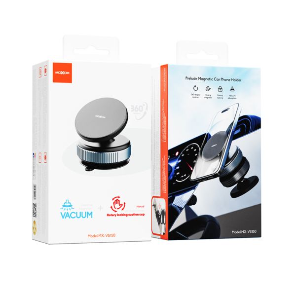 MOXOM Držač za mobilni telefon MX-VS150 magnet i vakum, crna - D2052