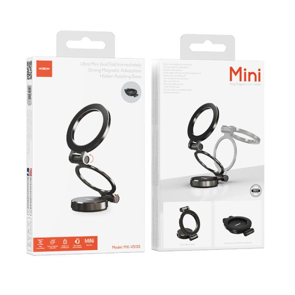 MOXOM Držač za mobilni telefon MX-VS133 magnet i vakuum, crna - D2054