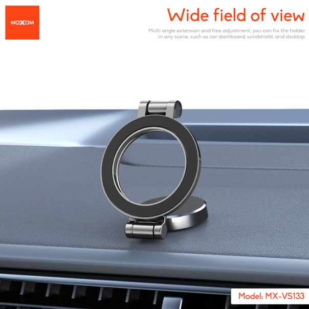 MOXOM Držač za mobilni telefon MX-VS133 magnet i vakuum, crna - D2054