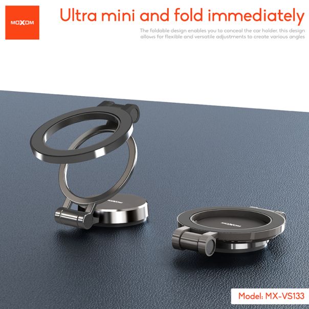 MOXOM Držač za mobilni telefon MX-VS133 magnet i vakuum, crna - D2054