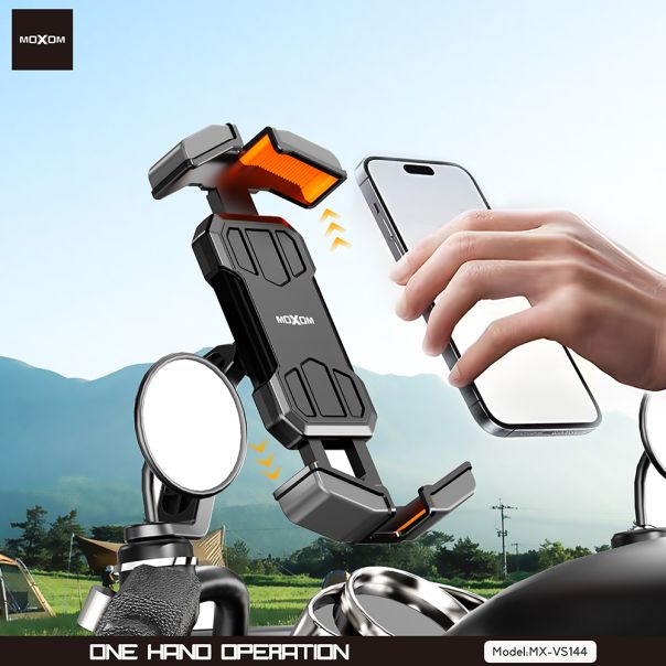 MOXOM Držač za mobilni telefon MX-VS144 za bicikl, crna - D2057