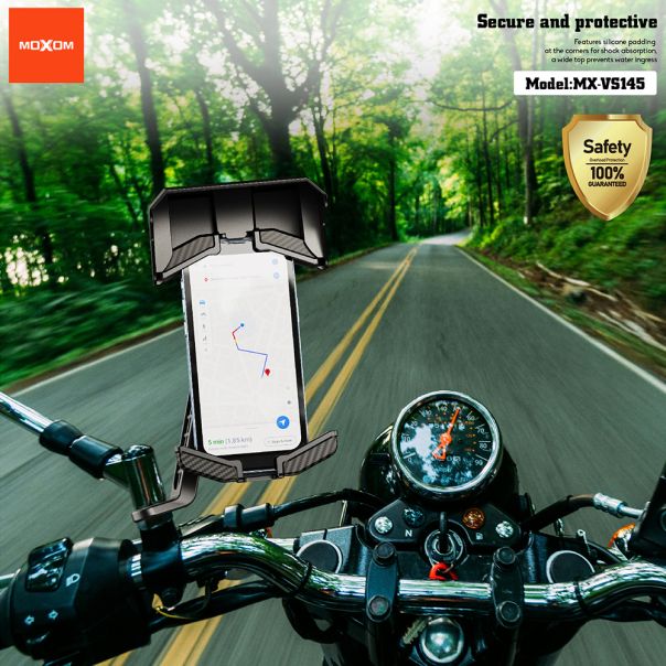 MOXOM Držač za mobilni telefon MX-VS145 za bicikl, crna - D2058