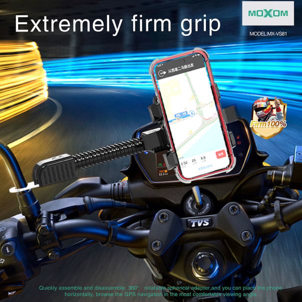 Držač za mobilni telefon MOXOM MX-VS81 za bicikl i motor crni - EP2940646