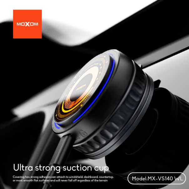 MOXOM Držač za mobilni telefon MX-VS140 wireless 15W, crna - D2064