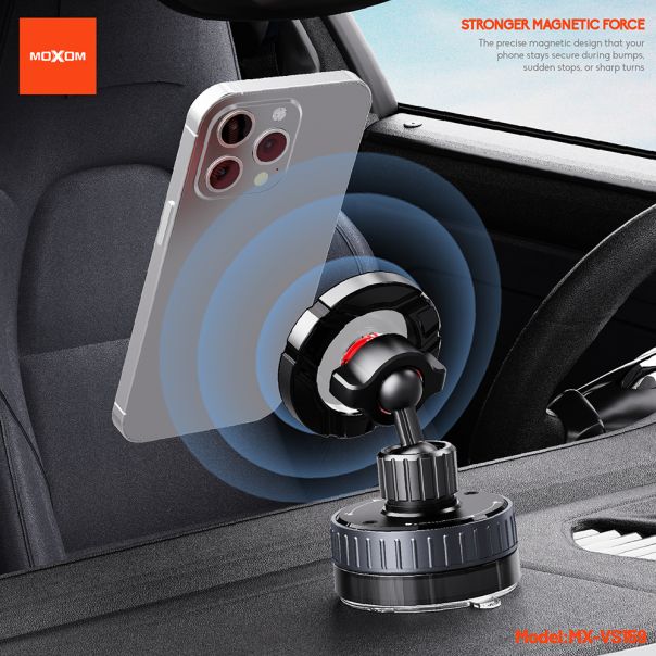 MOXOM Držač za mobilni telefon MX-VS159 magnet i vakum, crna - D2069