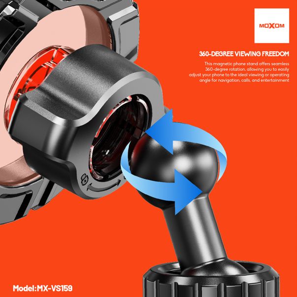 MOXOM Držač za mobilni telefon MX-VS159 magnet i vakum, crna - D2069