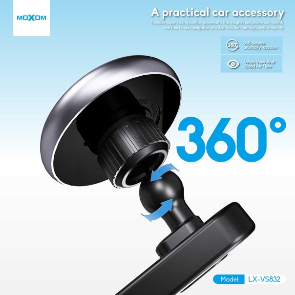 MOXOM Držač za mobilni telefon LX-VS832 ventilacija, crna - D2070