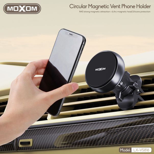 MOXOM Držač za mobilni telefon LX-VS816 ventilacija, crna - D2071