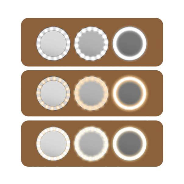 Držač magnetni Ring sa ogledalom za mobilni telefon, sivi - D2090