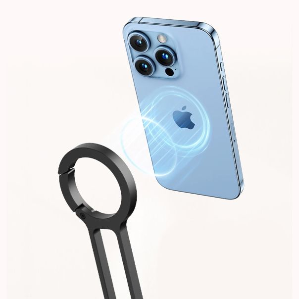 Držač aluminijumski za mobilni telefon sa magnetom, crna - D2091