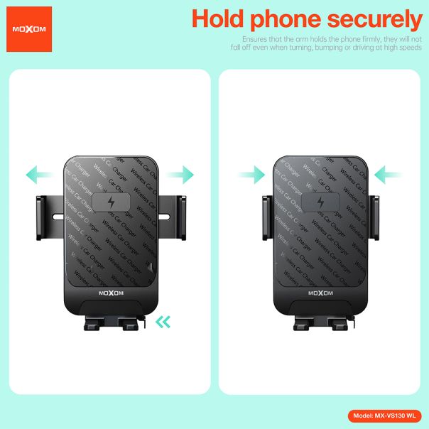 Držač za mobilni telefon Moxom MX-VS130 wireless 15W crni - EP2939302