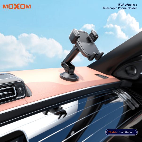 Drzac za mobilni telefon Moxom MX-VS827 WL wireless 15W crni - EP3166491