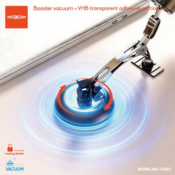 Drzac za mobilni telefon Moxom MX-VS183 magnet i vakum crni - EP3159989
