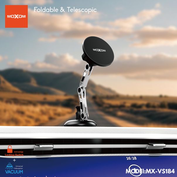 Drzac za mobilni telefon Moxom MX-VS184 magnet i vakum crni - EP3166488