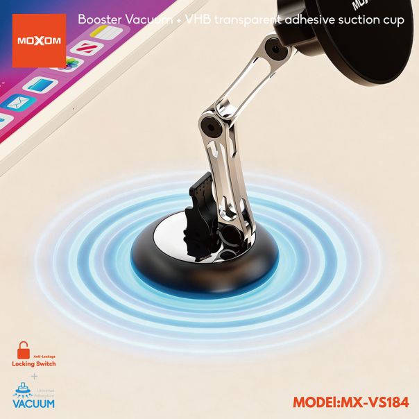Drzac za mobilni telefon Moxom MX-VS184 magnet i vakum crni - EP3166488