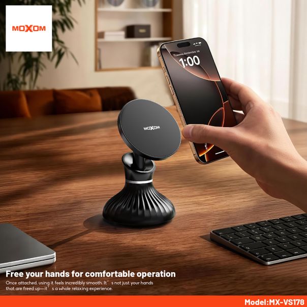 Drzac za mobilni telefon Moxom MX-VS178 magnet i vakum crni - EP3159986