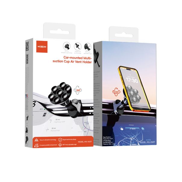 Drzac za mobilni telefon Moxom MX-VS177 ventilacija crni - EP3166485
