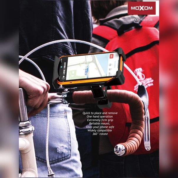 Držač za mobilni telefon MOXOM MX-VS78 za bicikl i motor crni - EP3024979