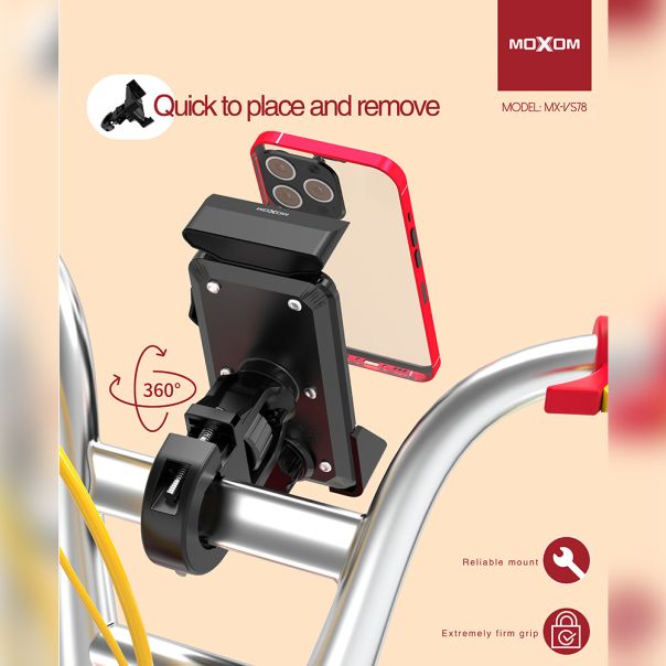 Držač za mobilni telefon MOXOM MX-VS78 za bicikl i motor crni - EP3024979