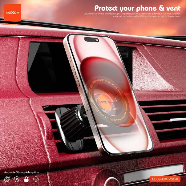 Drzac za mobilni telefon Moxom MX-VS158 ventilacija crni - EP3168757