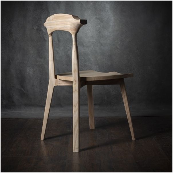 MEDA FURNITURE Luka – drvena stolica sa tapaciranim sedištem - TakuIzd45