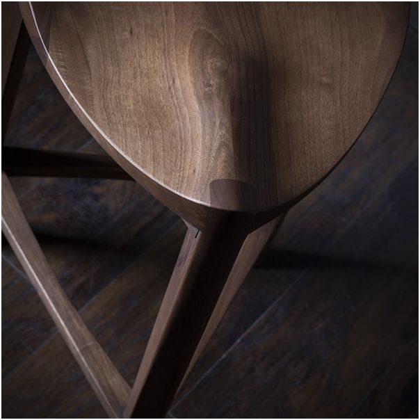 MEDA FURNITURE Drvena barska stolica Orah 40cm - OrahTerIzd40