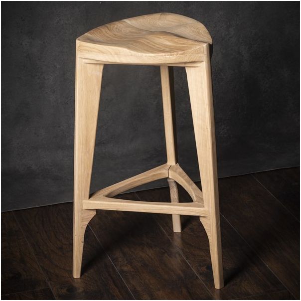 MEDA FURNITURE Drvena polubarska stolica Hrast - HrastPBIzd35