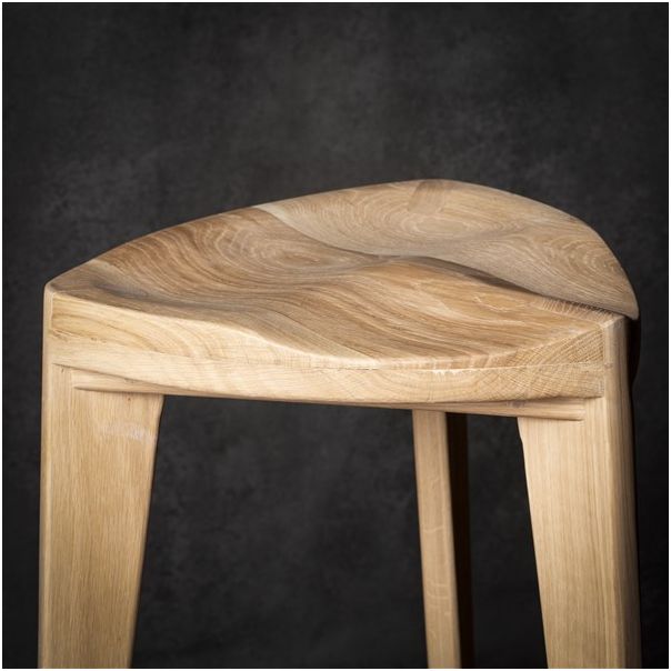 MEDA FURNITURE Drvena polubarska stolica Hrast - HrastPBIzd35