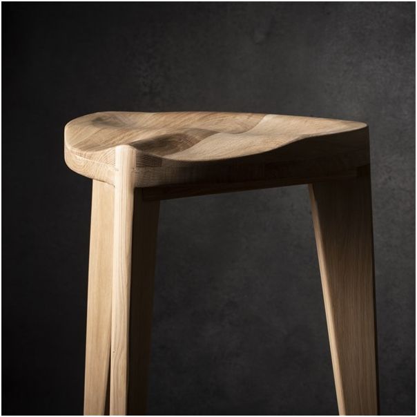 MEDA FURNITURE Drvena polubarska stolica Hrast - HrastPBIzd35