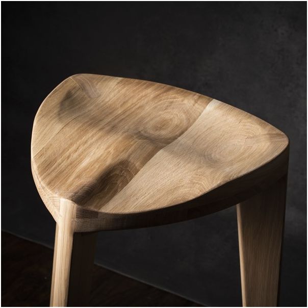MEDA FURNITURE Drvena polubarska stolica Hrast - HrastPBIzd35