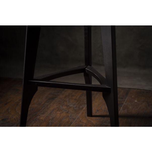 MEDA FURNITURE Drvena Barska stolica crna - CrnTerBar35