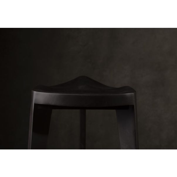 MEDA FURNITURE Drvena Barska stolica crna - CrnTerBar35