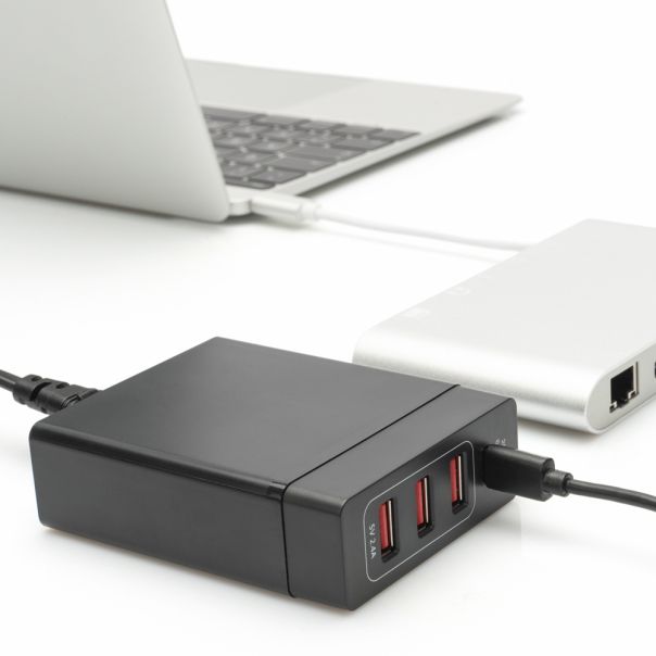 DIGITUS Univerzalni punjač 72W DA-10195,1.2m, crna - DA-10195