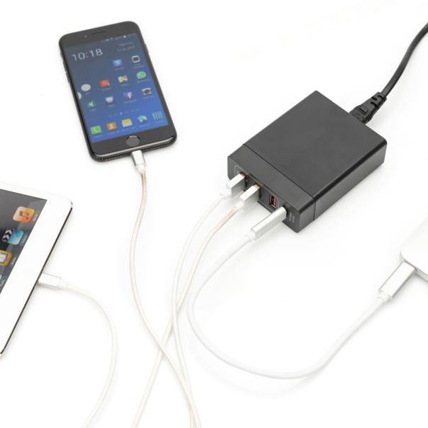 DIGITUS Univerzalni punjač 72W DA-10195,1.2m, crna - DA-10195