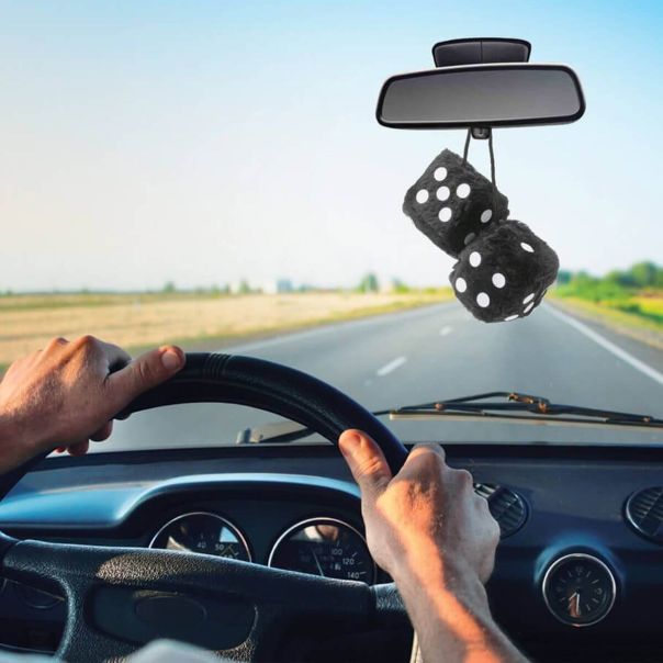 SUMEX Privezak kockice crno bele - DADOS20