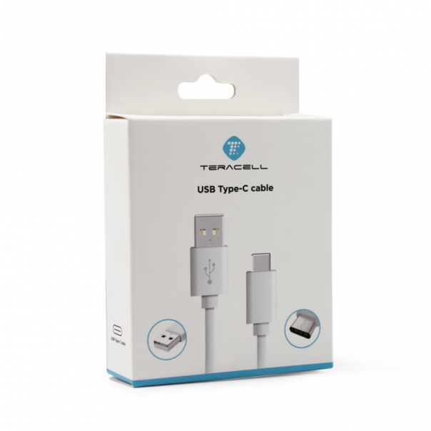 Data kabl Teracell Plus 2.4A Type C beli 1.2m - 49968