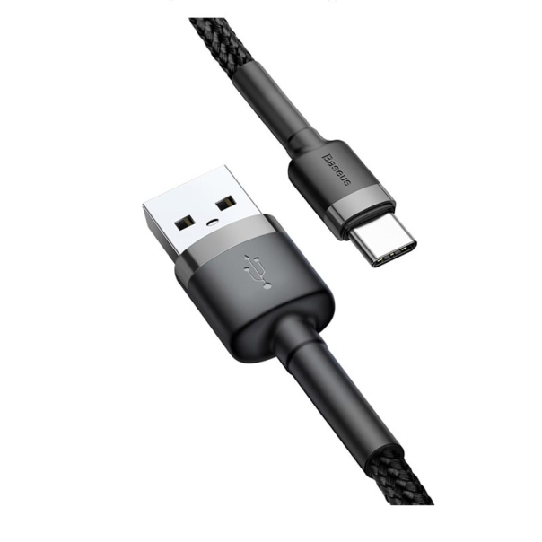 Kabel Baseus cafule HW Quick Charging Type-C 40W 1m sivo crni - CATKLF-PG1