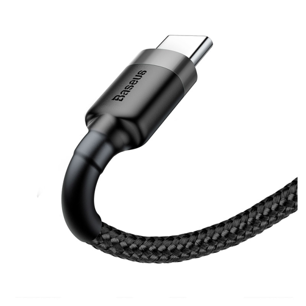 Kabel Baseus cafule Type-C na Type-C 3A sivo crni 1m - CATKLF-GG1