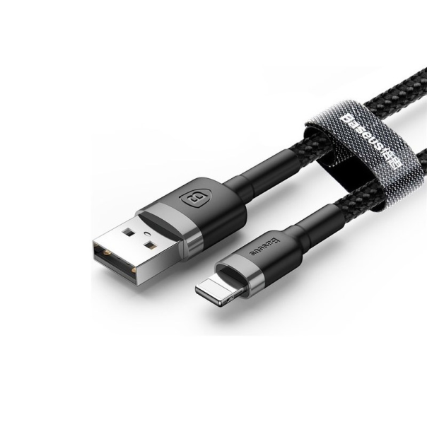 Kabel Baseus cafule USB iPhone Lightning 2.4A sivo-crni 0.5m - CALKLF-AG1