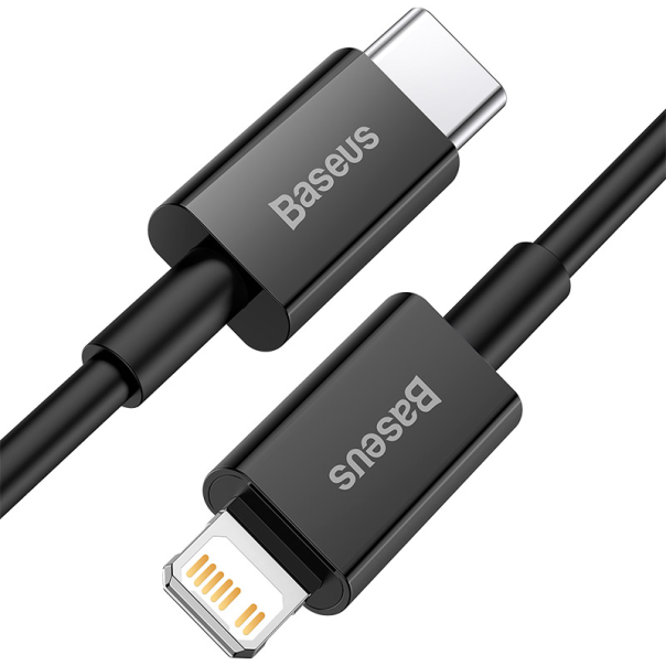 Kabel Baseus Superior PD Fast Charging Type-C na Lightning 20W crni 1m - CATLYS-A01